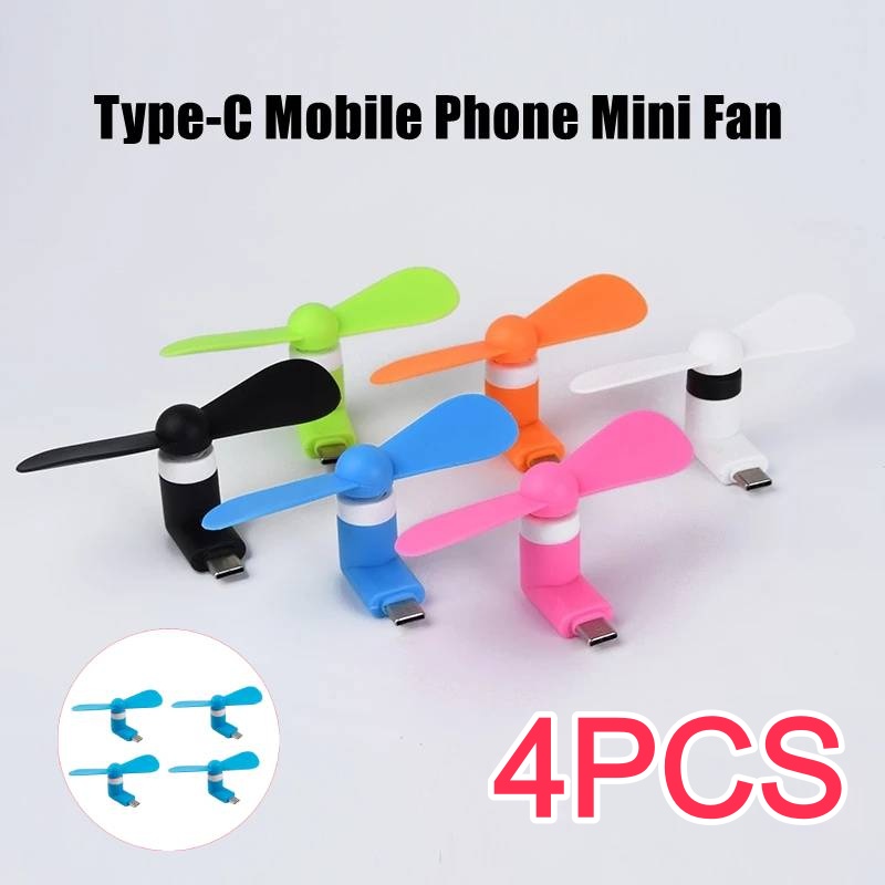 Phone Cooling Fan - 4/2/1Pcs Type-C Mini Portable Micro Fan
