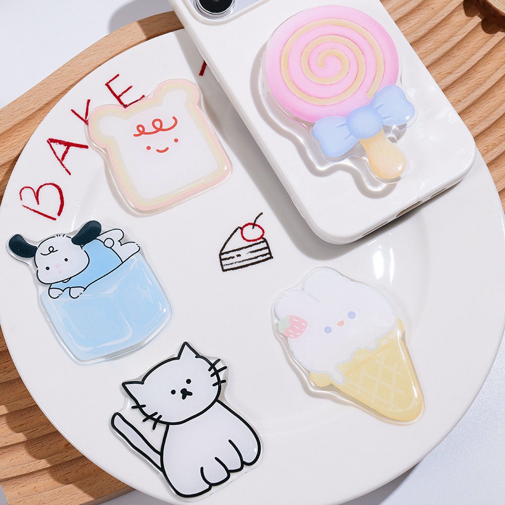 Phone Accessories Ring Holder - Cute Cartoon Grip Tok Acrylic Foldable