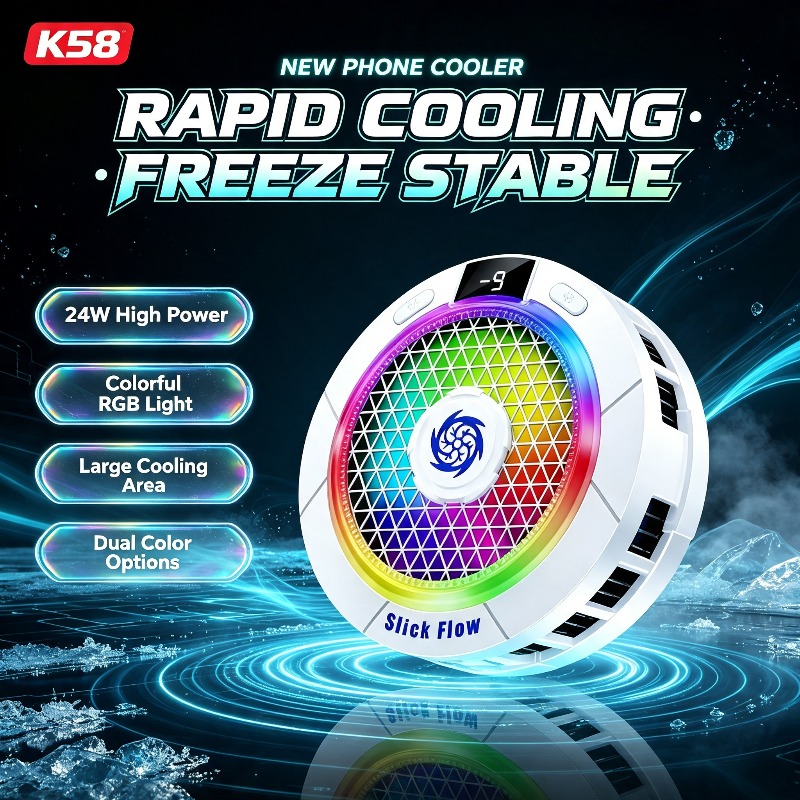 Phone Cooling Fan - K58 NEW Magnetic & Back-clip 2