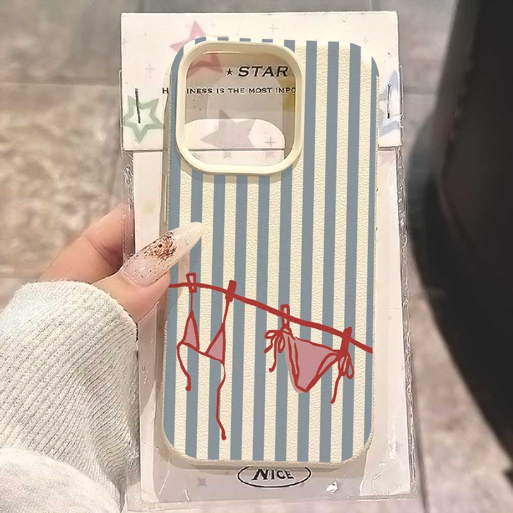 Phone Accessories To Sell - Blue White Striped Bikini Phone Case