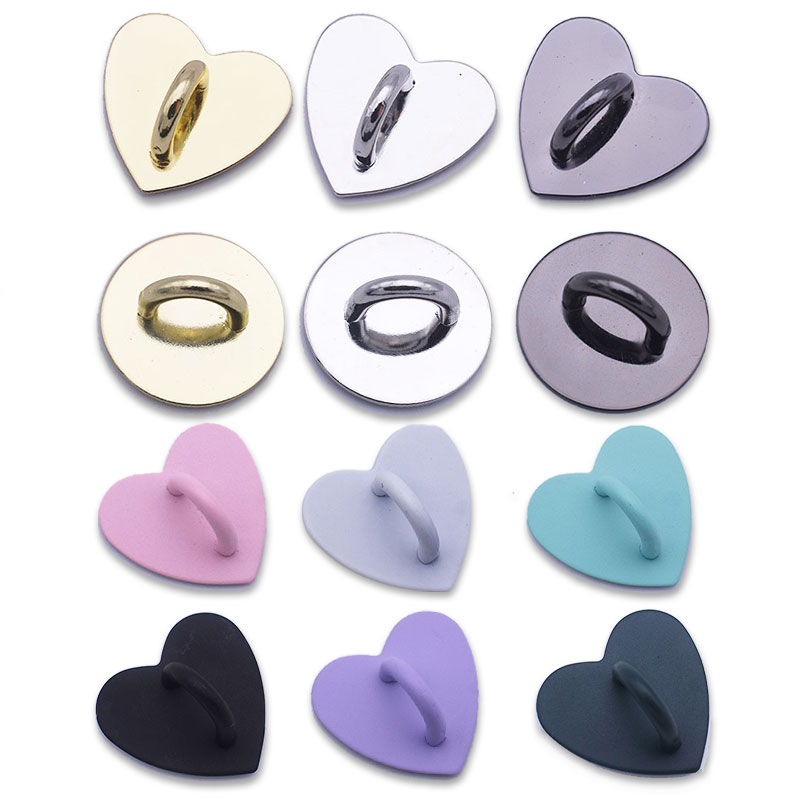 Phone Accessories Ring Holder - 5PCS Kawaii Adhesive Metal Heart Phone