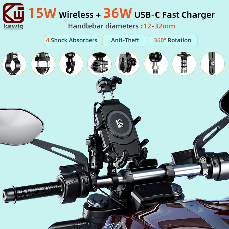 Kewig M26A Motorcycle Phone Ho - огляд і ціна Phone Accessories Charger