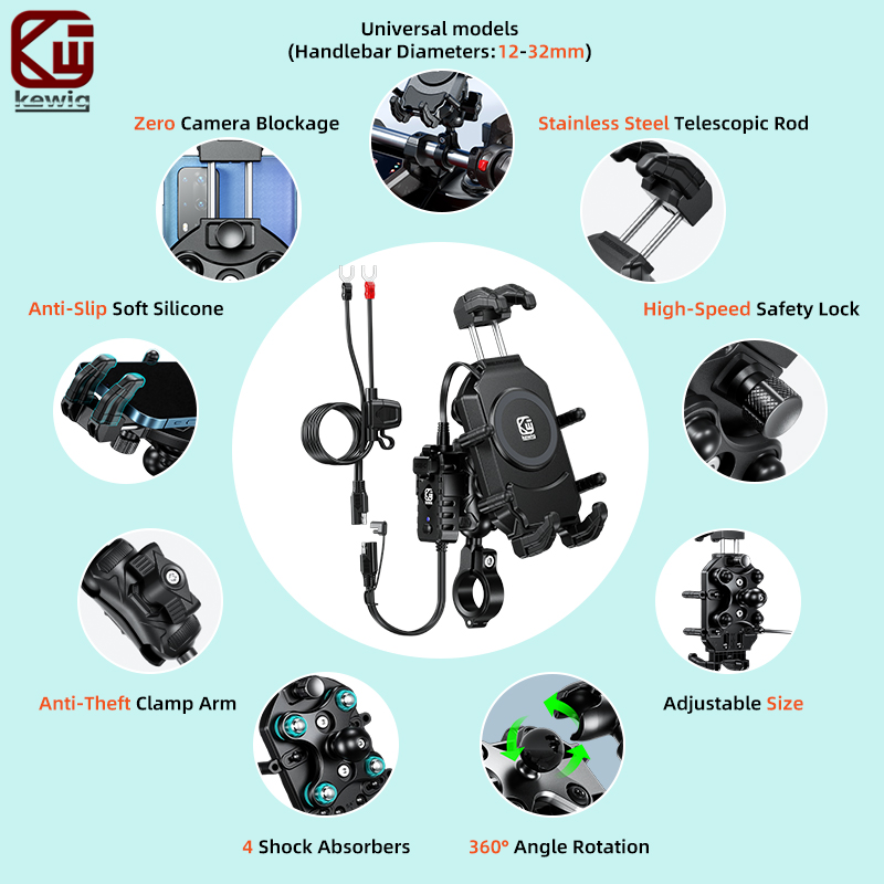 Kewig M26A Motorcycle Phone Ho - огляд і ціна Phone Accessories Charger