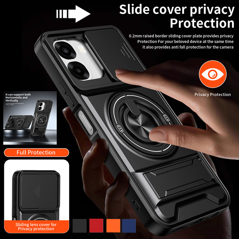 Armor Phone Case For Oppo A6x  - огляд і ціна Phone Accessories Ring Holder