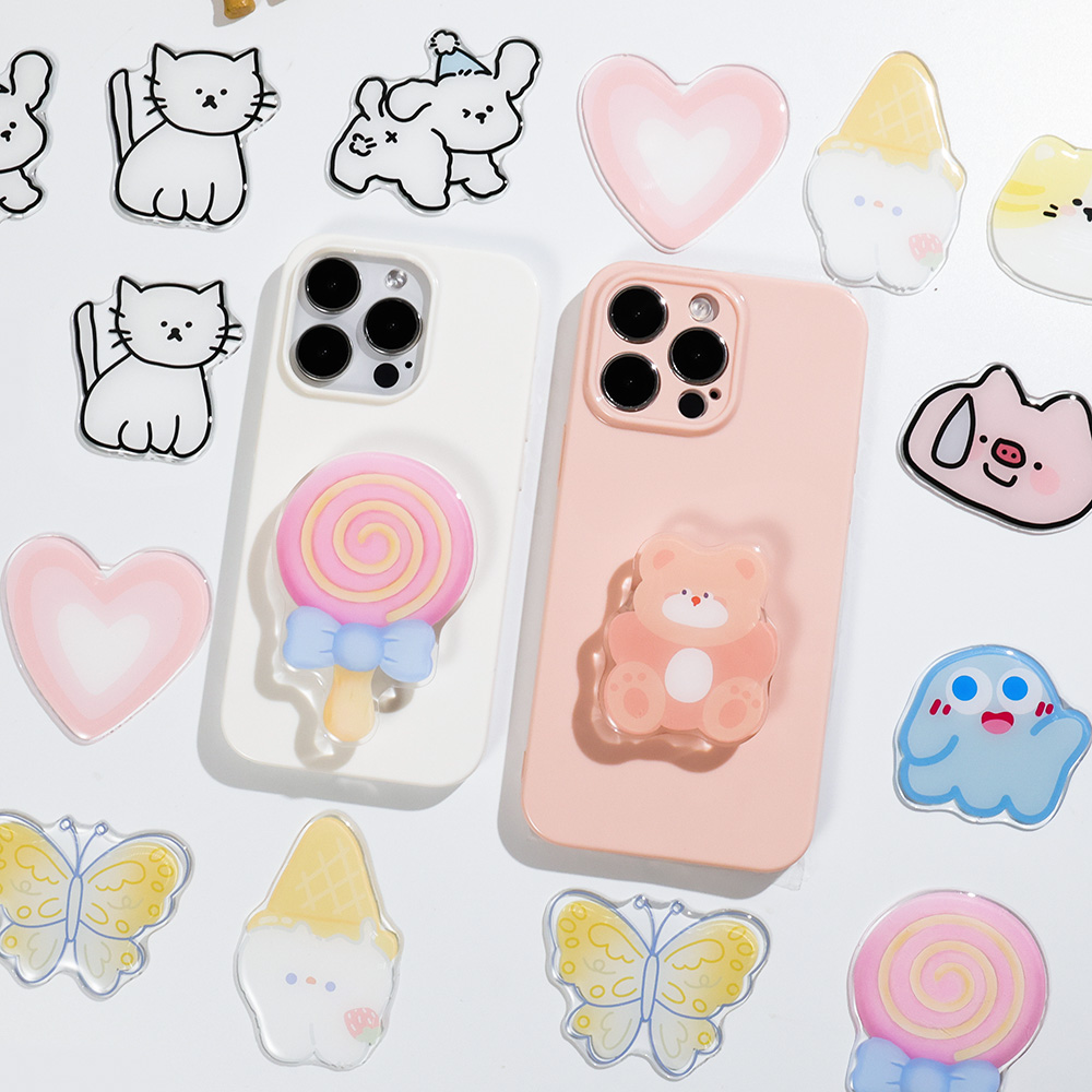 Cute Cartoon Grip Tok Acrylic  - огляд і ціна Phone Accessories Ring Holder