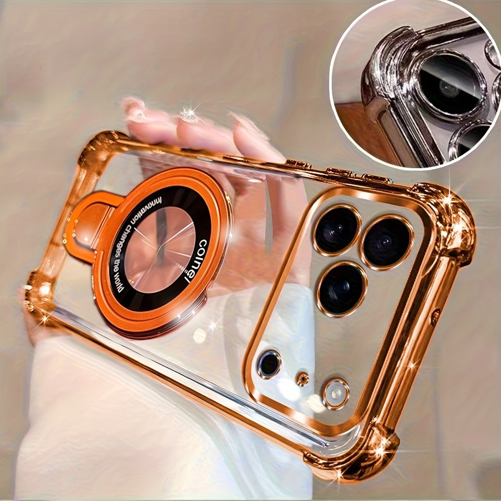 Luxury Plating Phone Case for  - огляд і ціна Phone Accessories Ring Holder