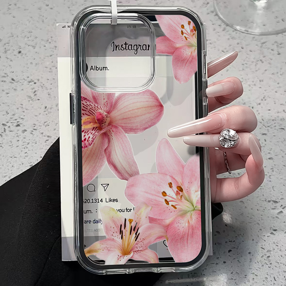 Pink Lily Flower Clear Phone C - огляд і ціна Phone Accessories To Sell